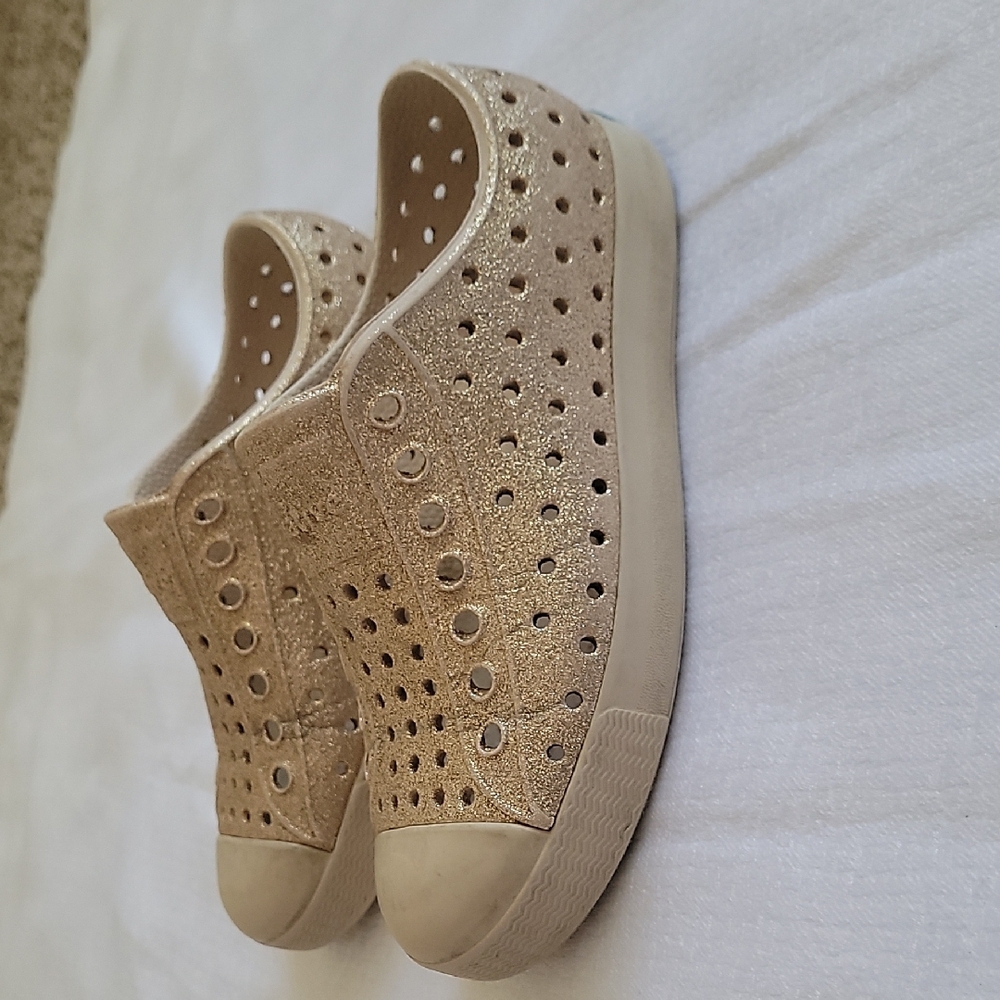 Native Gold Perforated Slip-On Shoes - Picture 3 of 5